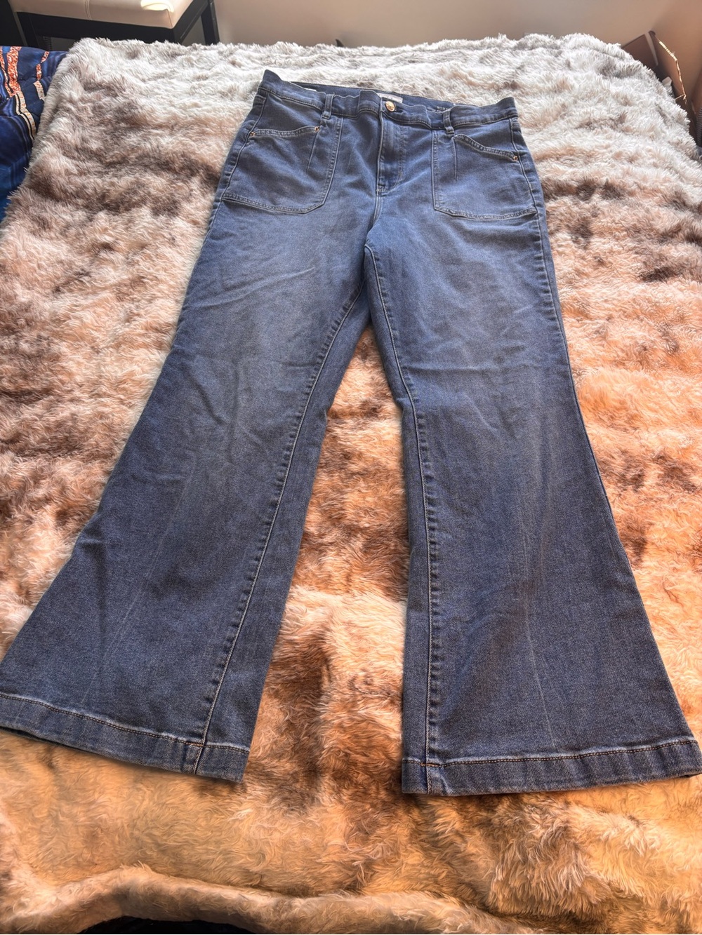 Nicole Miller Dark Blue Flared Jeans